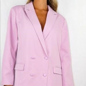 Lilac double breasted blazer